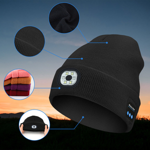 Gorro de Punto con Luz LED, Unisex, para Adultos, 100% Acrílico, Cálido para Invierno, Color Sólido, Informal para Exteriores, 56-58CM, Material Acrílico - Product Image 3