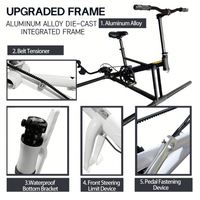 Vélo aquatique gonflable à ponton plat, 1 place, cadre en aluminium avec coussin d'air avant, faible résistance, pliable, pour complexe hôtelier, de Lumark (Chine)