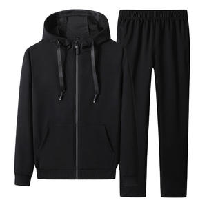 Nouveau costume à capuche cardigan en pur coton au printemps et en automne Sports de loisirs pull ample grande taille logo personnalisé costumes fitness - Product Image 1