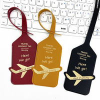 Étiquette de bagage en cuir PU, étiquette de bagage pressée à chaud pour l'enregistrement à bord, étiquette de bagage en cuir, carte d'embarquement en PVC
