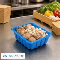 Barquette jetable de qualité alimentaire pour animaux de compagnie, barquette pour champignons, fraises, myrtilles, taille personnalisée, multifonctionnelle, à nervures renforcées, OEM