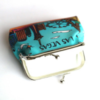 Dompet Wanita Bentuk Tidak Beraturan Gaya Las Vegas, Souvenir Wisata, Grosir Moq Rendah, Desain Kustom, Dapat Dicuci