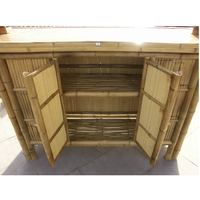 Barres tiki en bambou naturel, meuble d'extérieur, 2 tabouret, bar de plage, nouveauté 2020