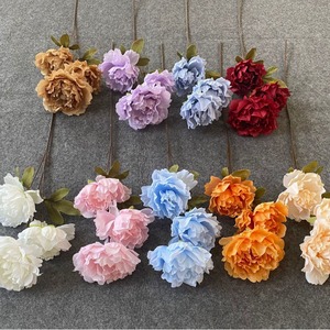 Artificial Peony <b>Flowers</b> <b>Single</b> Branch Silk High Simulation Wedding Decorations Home Decoration Outdoor Photography Props - Product Image 1