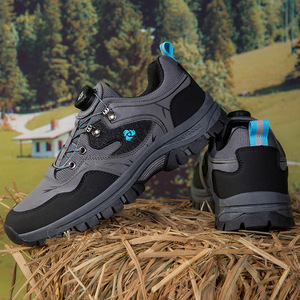 Chaussures de randonnée pour hommes, bout rond, doublure en mesh synthétique, semelle extérieure en caoutchouc, semelle intermédiaire en EVA, respirantes, toutes saisons, pour la marche en plein air et le trekking - Product Image 1