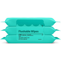 Lingettes humides jetables personnalisées, compatibles avec les égouts, conformes INDA/EDANA GD4, sans alcool, biodégradables, pour adultes, avec aloe vera