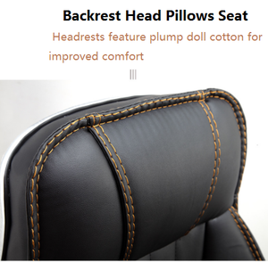 Fauteuil de Bureau Inclinable et Pivotant Multifonction pour Patron en Cuir, Chaise de Direction Ergonomique - Product Image 3