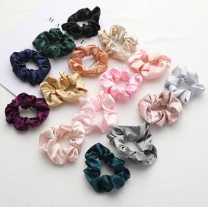 女士时尚真丝缎面发箍，用于头发弹性发带发带马尾辫 - Product Image 5