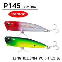 Haut droit P145 105mm 26g Wobbler Realis FANGPOP 105 Popper leurre de pêche Topwater appât dur pour bar brochet