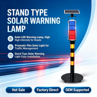 Lampe de signalisation routière solaire à LED haute intensité avec revêtement en film prismatique transparent pour une gestion efficace du trafic - Zhejiang