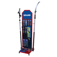 Étagère de rangement double face pour outils de jardinage sur pied, en métal, pour scies à branches et scies à main, présentoir d'outils de quincaillerie