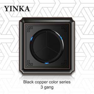 YINKA-Panel de aleación de Zinc para enchufe de la UE, interruptor de Metal de lujo, precio al por mayor, América del Sur, Oriente Medio - Product Image 2