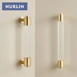 Nurlin, белая прозрачная акриловая ручка для мебели