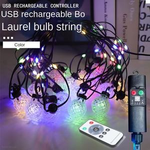 Guirlande lumineuse solaire à LED en forme de boule d'ananas pour extérieur, réglable, étanche, en plastique, à intensité variable, pour cour, camping, jardin, décoration de Noël - Product Image 3