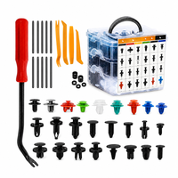 Kit de clips de fixation pour voiture, assortiment de attaches automobiles avec outils de démontage de garnitures et boîte de rangement