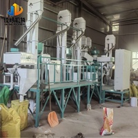 Usine de traitement du riz 15-20TPD avec système de nettoyage, décortiqueuse, séparateur de paddy, double moulinage et polissage du riz