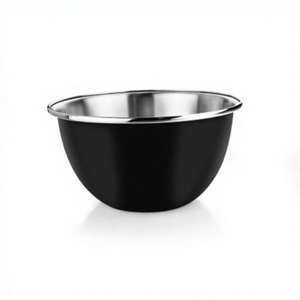 Ensemble de bols à mélanger en acier inoxydable poli avec couvercle multifonctionnel déverrouiller le couvercle en plastique Pcs Set Bol unique - Product Image 1