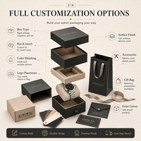 Boîte d'emballage pour montres en papier personnalisée avec logo imprimé, boîte cadeau en carton pour les vendeurs en ligne