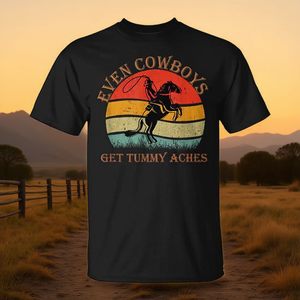 Incluso los vaqueros tienen dolor de vientre, camiseta vintage con diseño de caballo - Product Image 3