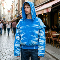 Sweat à capuche surdimensionné personnalisé pour homme, 100% coton tissé, broderie 3D, streetwear d'automne