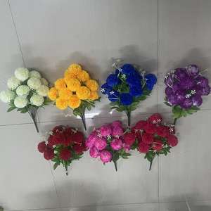 Usine en gros pas cher prix oeillet Dianthus fleur Slik artificielle pour la fête des mères décorations de mariage cimetière tombe - Product Image 1