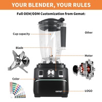6L Hoge Snelheid Commerciële Blender Nutri Tafelblender Heavy Duty Licuadora Voedselverwerker Blender Sapcentrifuge Mixer Blender