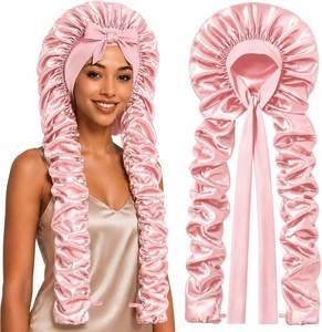 <span class=keywords><strong>Bonnet</strong></span> <span class=keywords><strong>de</strong></span> <span class=keywords><strong>nuit</strong></span> amélioré en satin double couche avec ruban réglable, plissé, tube long, <span class=keywords><strong>pour</strong></span> <span class=keywords><strong>dreadlocks</strong></span> et cheveux longs, sans chaleur, <span class=keywords><strong>pour</strong></span> adultes, quatre tailles - Product Image 6