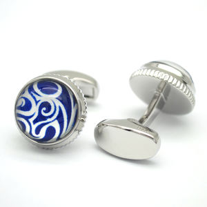 Mancuernillas Francesas para Camisa de Hombre, Redondas, de Cristal Plateado, para Negocios, Compromiso, Boda, Fiesta o Aniversario - Product Image 3