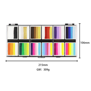 GP Ensemble de peintures pour le visage et le corps arc-en-ciel de haute qualité Peinture pour le visage à base d'eau Couleurs Split Cakes <span class=keywords><strong>Palette</strong></span> Non Toxic Professional 6*10g - Product Image 2