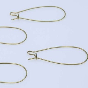 Ganchos de cobre en forma de U para la fabricación de pendientes, accesorios de joyería DIY, bases en forma de gota. - Product Image 2