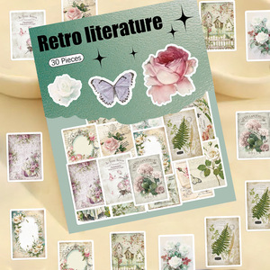 Cổ điển DIY sổ lưu niệm Giấy nền Pads 12Sheets A5 giấy 42 dán cho Tạp Chí rác ephemera Giấy Thủ công mỹ nghệ - Product Image 4