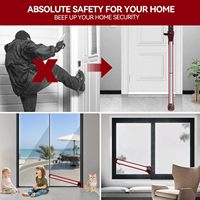 Barras de seguridad ajustables para ventanas, barra de seguridad para puerta de 1 embalaje, Patio para puerta corredera de vidrio, embalaje de pedido por correo