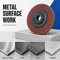 Disque de polissage non tissé en nylon pour le conditionnement des surfaces métalliques et en acier inoxydable, pour meuleuse d'angle