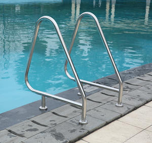 Vente directe usine – Échelle de <span class=keywords><strong>piscine</strong></span> portable en acier inoxydable avec main courante <span class=keywords><strong>amovible</strong></span>, accoudoirs et équerre transversale pré-assemblée 316/304 - Product Image 3