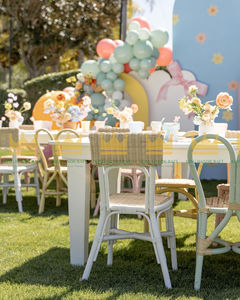 Chaise de fête pour enfants en rotin fait à la main pour événements, sièges écologiques pour tout-petits, meubles d'événement tissés légers pour anniversaire - Product Image 6