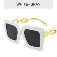 Lunettes de soleil carrées tendance Y2K 2025 – Monture rétro étroite et épaisse unisexe noire, blanche, transparente ou orange – Protection UV400 – Nouveauté irrésistible