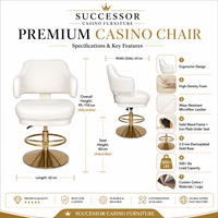 Fauteuil de luxe pour machine à sous de casino Successor Custom avec base robuste, tabouret de casino, fabricant de mobilier de casino