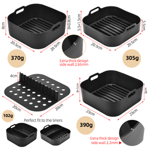 <span class=keywords><strong>Accessori</strong></span> per <span class=keywords><strong>Friggitrice</strong></span> <span class=keywords><strong>ad</strong></span> <span class=keywords><strong>Aria</strong></span> Eco-Life, Rivestimento Riutilizzabile in Silicone per <span class=keywords><strong>Friggitrice</strong></span> <span class=keywords><strong>ad</strong></span> <span class=keywords><strong>Aria</strong></span>, Cestello Quadrato 20,5cm 23cm - Product Image 2