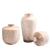 Vase décoratif hydroponique simple et frais, rose clair moucheté, petit, soufflé et poli, accessoire de décoration créative pour la maison