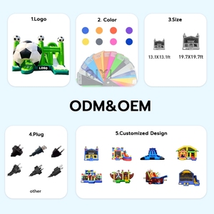 บ้านลมเป่าลมธีมฟุตบอลพร้อมสไลเดอร์ - Product Image 4