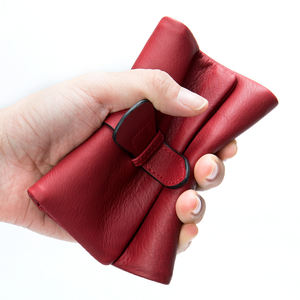 Cartera de cuero para mujer, tarjetero, billetera plegable antirrobo Rfid, billetera de cuero genuino para mujer - Product Image 5