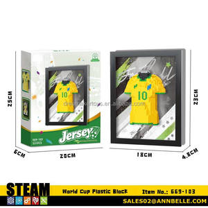 Regalo para Fanáticos del Fútbol, <span class=keywords><strong>Campeones</strong></span> <span class=keywords><strong>de</strong></span> la Copa <span class=keywords><strong>Mundial</strong></span>, Bloque <span class=keywords><strong>de</strong></span> Diamantes <span class=keywords><strong>de</strong></span> Plástico ABS, Decoración para Habitación con Diseño <span class=keywords><strong>de</strong></span> la Camiseta <span class=keywords><strong>de</strong></span> Brasil - Product Image 3