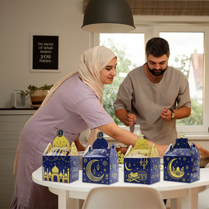 Scatole Regalo per Ramadan, Scatole per Dolci Eid Mubarak, Scatole per Feste, Scatole da Trasporto, Scatole per Imballaggio all'Ingrosso - Product Image 3