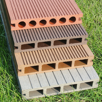 Terrasse extérieure résistante aux intempéries pour piscine, jardin et aménagement paysager, en WPC avec surface à grain de bois