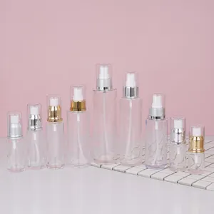 Clear Cosmetic Spray Pump Glass Bottle Containers Empty Skin Care Toner Glass Bottle With Fine Mist Spraying Pump