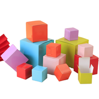 Boîtes de Noël carrées portables en carton blanc vierges, multi-tailles, avec finition brillante, pour crèmes et cosmétiques