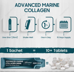 Oem vitamin c kolagen minuman elastin cairan pemasok pelembap kulit kolagen laut Peptida kecantikan kolagen cair sachet - Product Image 2