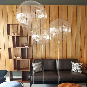 Hot sale 10/18/24/36inch PVC Plastic Bobo Balloon Clear Transparent Round Shape Bubble Balloons