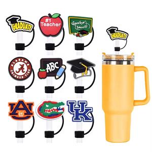 Nueva Tapa Protectora de Silicona Suave de PVC con Diseño de Mariposa Rosa y Letras, para Pajitas, Adecuada para Accesorios de Bebidas - Product Image 2