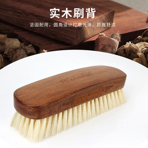 Clothes <b>Dust</b> Removal <b>Brush</b> Solid Wood Bristle For Wool Coat Cleaning Lint Remover - Product Image 2